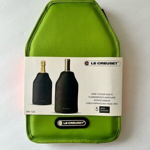 Le Creuset WA-126 Wine Bottle Cooler Sleeve Lime Green New